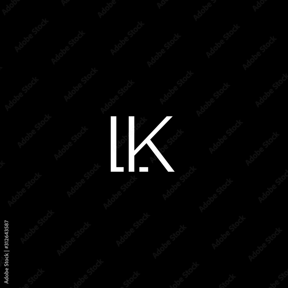 Unique modern artistic LK initial based letter icon logo Unique modern artistic LK initial based letter icon logo