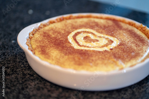 Milk Tart With Cinnamon photo