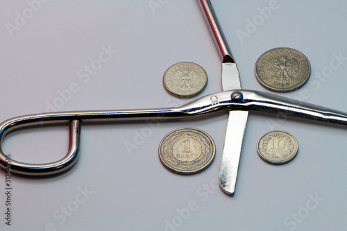 old compass and coins