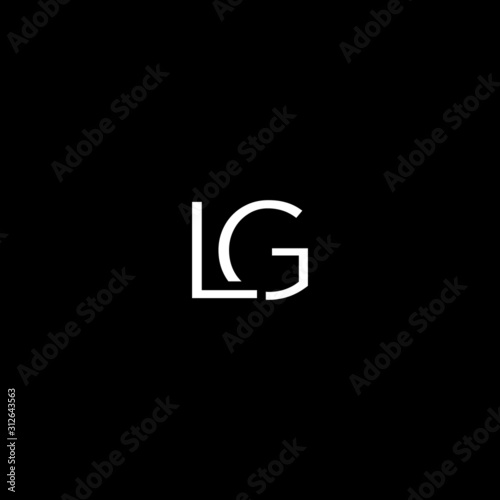 Unique modern artistic LG initial based letter icon logo