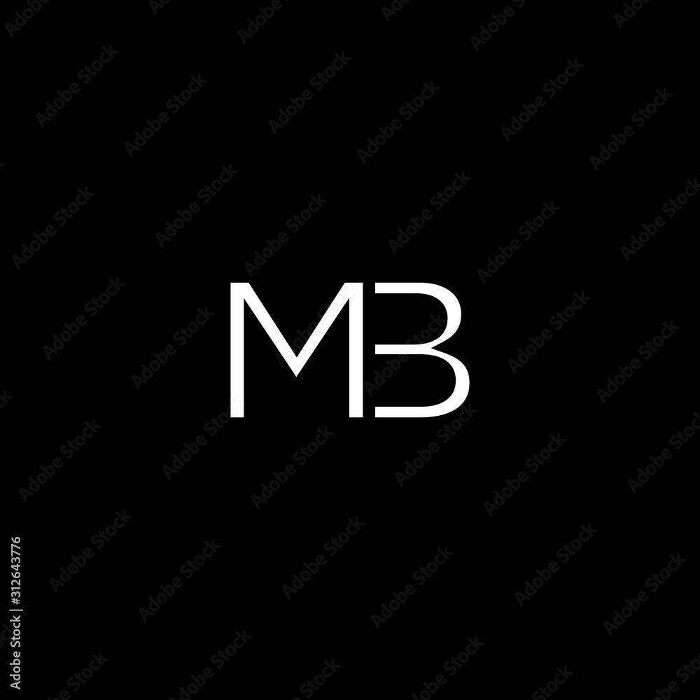 Creative unique minimal MB initial based letter icon logo Creative unique minimal MB initial based letter icon logo