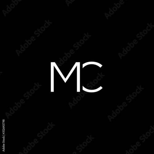 Creative unique minimal MC initial based letter icon logo
