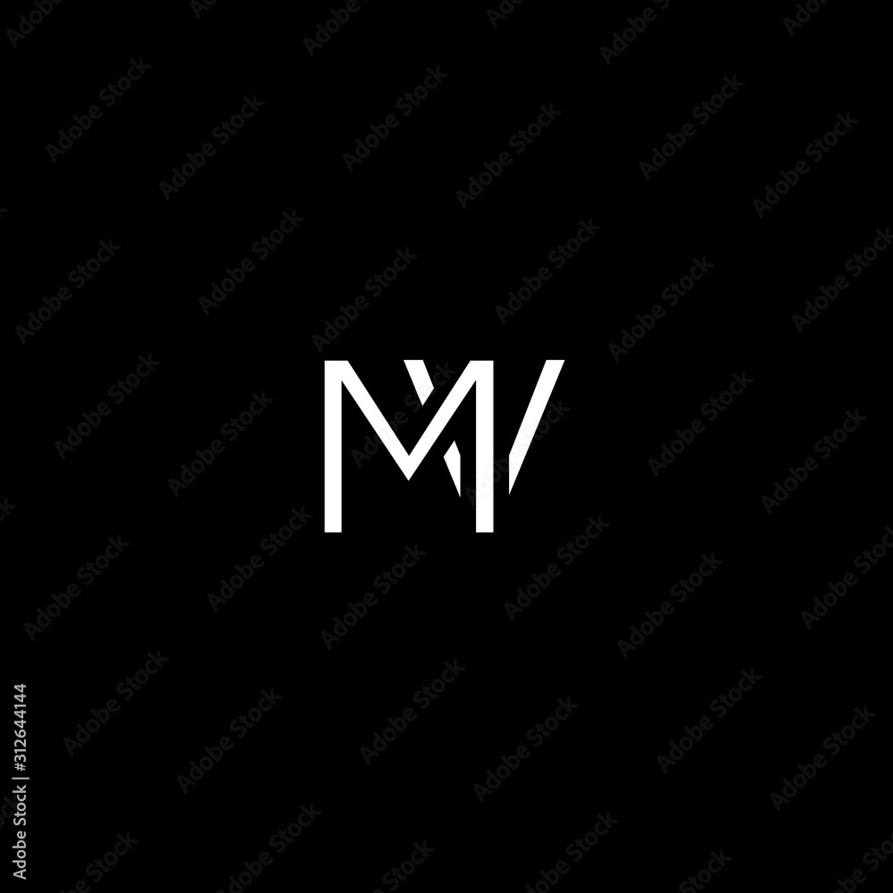 Creative unique minimal MV initial based letter icon logo Creative unique minimal MV initial based letter icon logo
