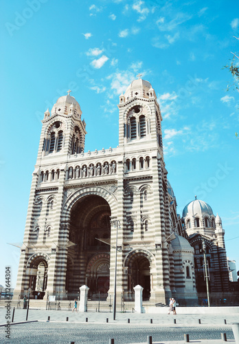 La Major Cathedral in Marseille on a beautiful summer day