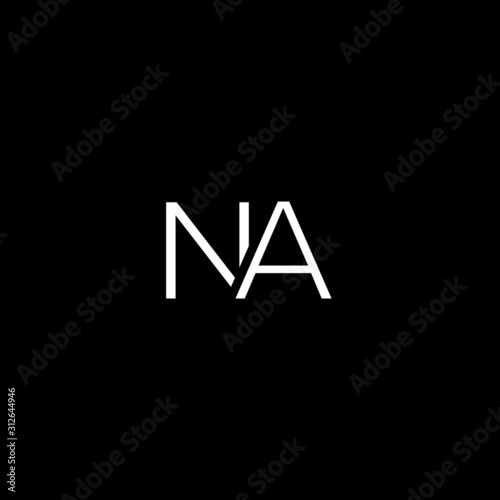 Creative unique minimal NA initial based letter icon logo
