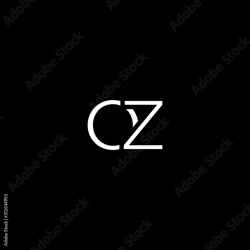 Creative unique minimal OZ initial based letter icon logo