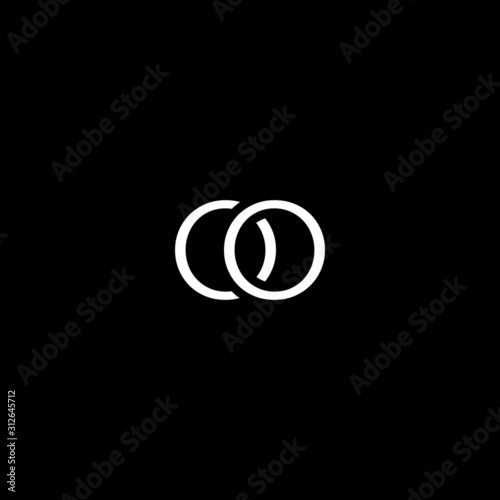 Creative unique minimal OO initial based letter icon logo