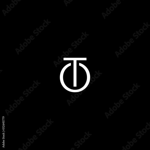 Creative unique minimal OT initial based letter icon logo