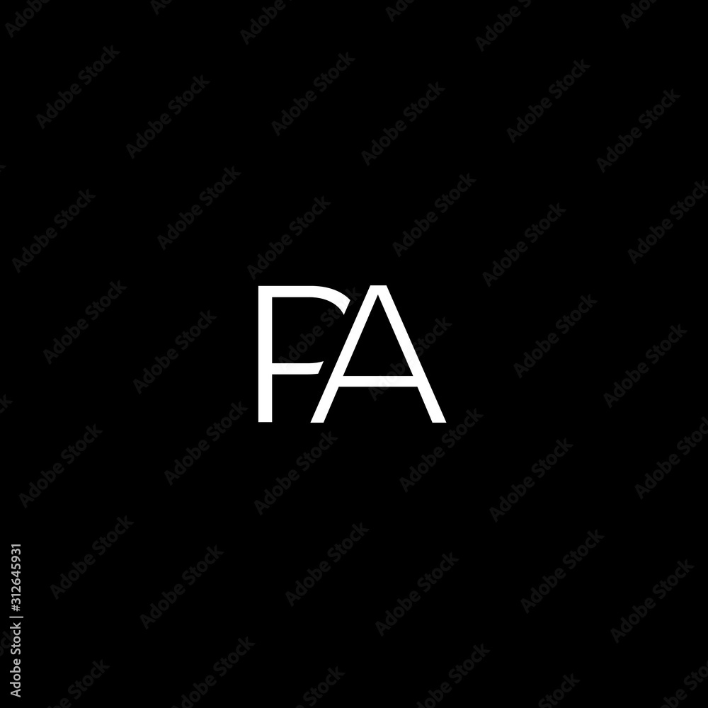 Creative unique minimal PA initial based letter icon logo Creative unique minimal PA initial based letter icon logo