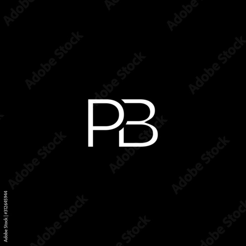 Creative unique minimal PB initial based letter icon logo