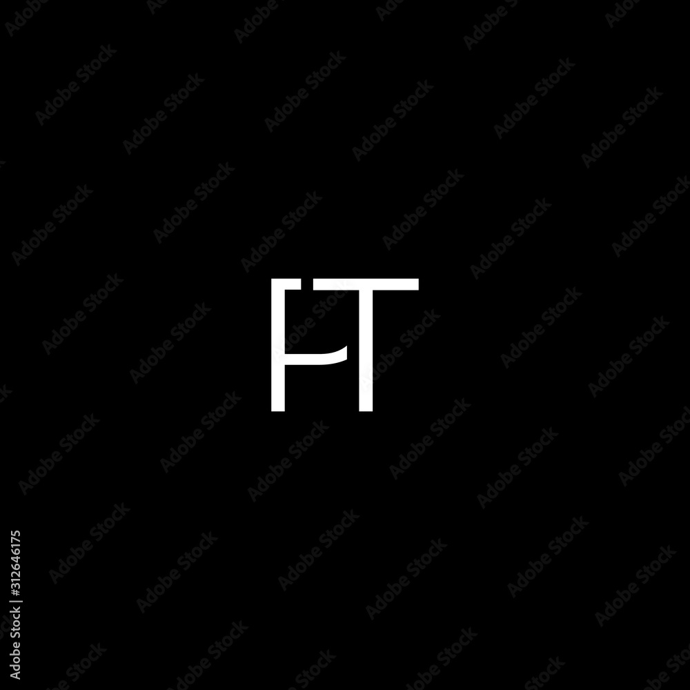 Modern unique minimal creative PT initial based letter icon logo