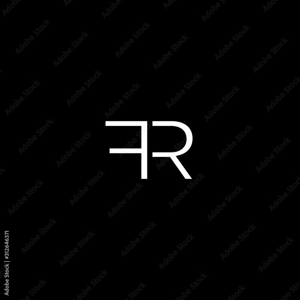 Modern unique minimal creative FR initial based letter icon logo Modern unique minimal creative FR initial based letter icon logo