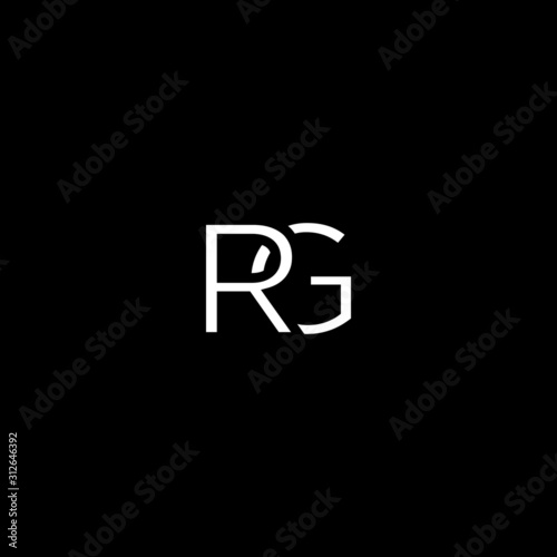 Modern unique minimal creative RG initial based letter icon logo