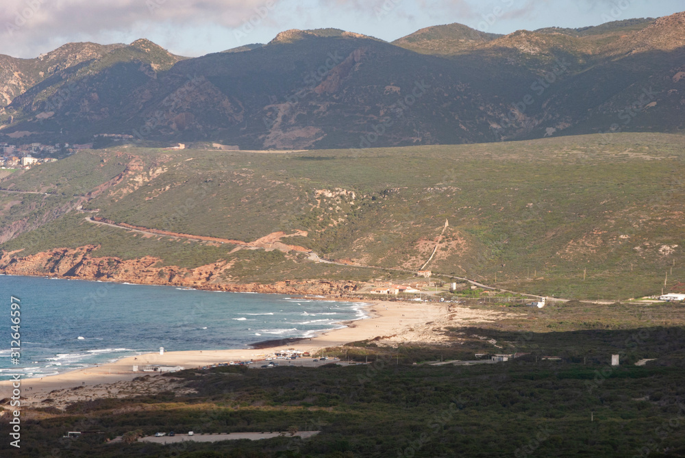 Fototapeta premium La costa e le spiaggie di Gonnesa
