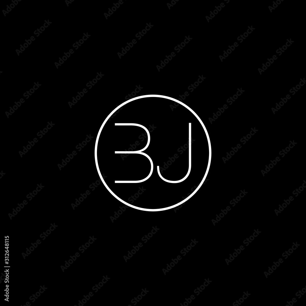 Unique minimal creative BJ initial based letter icon logo Unique minimal creative BJ initial based letter icon logo