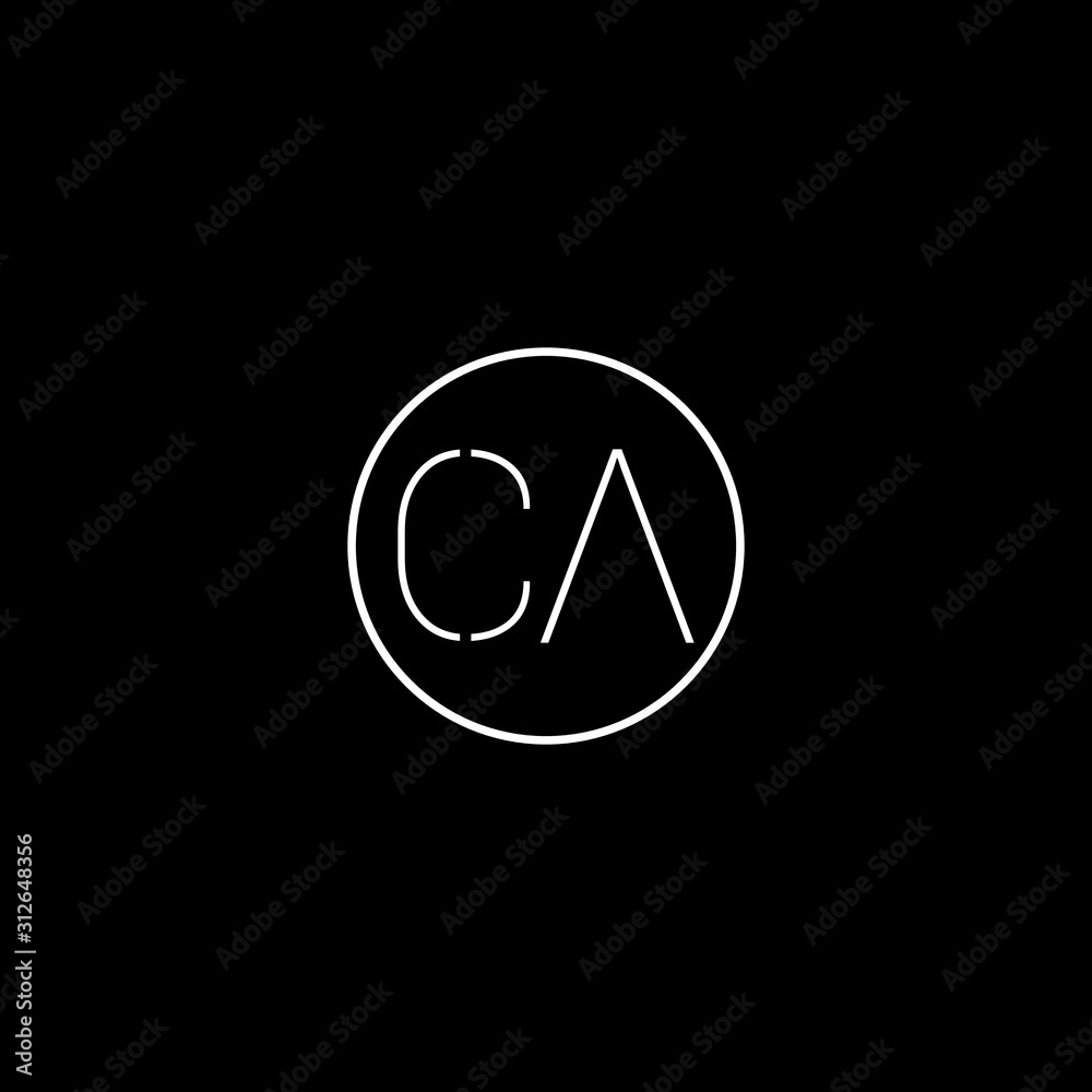Unique minimal creative CA initial based letter icon logo Unique minimal creative CA initial based letter icon logo