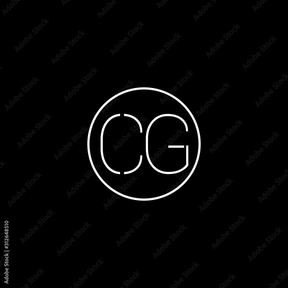 Unique minimal creative CG initial based letter icon logo Unique minimal creative CG initial based letter icon logo