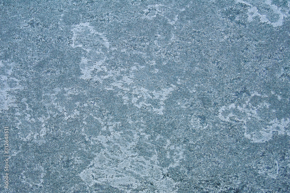 Winter background, frost on the metal. Matte texture. Winter background, frost on the metal. Matte texture.