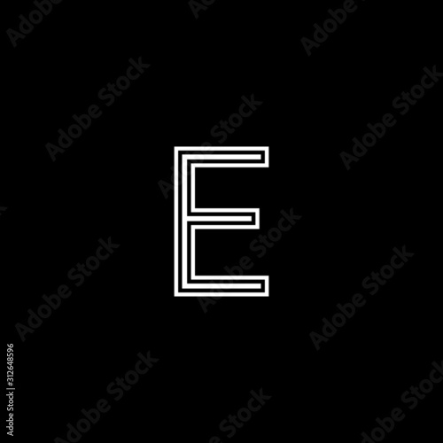 Creative minimal trendy E initial based letter icon logo