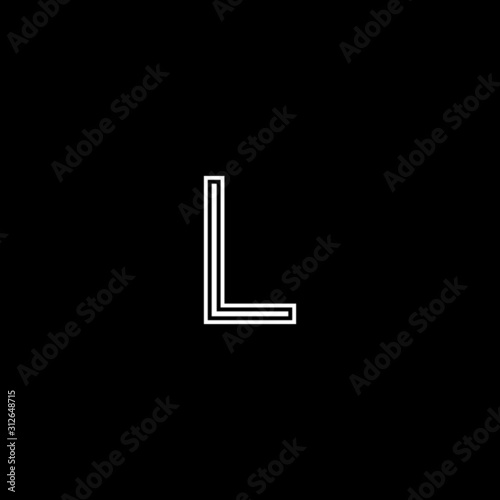 Creative minimal trendy L initial based letter icon logo