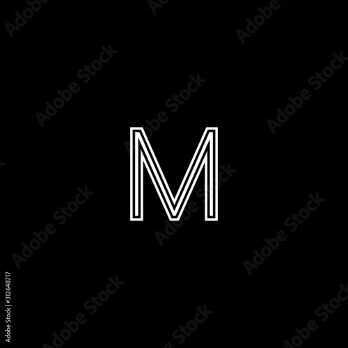 Creative minimal trendy M initial based letter icon logo