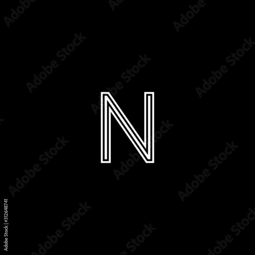 Creative minimal trendy N initial based letter icon logo