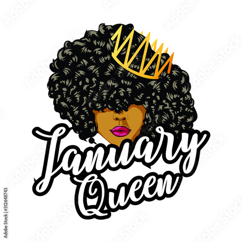 January Queen beautiful girl - VECTOR