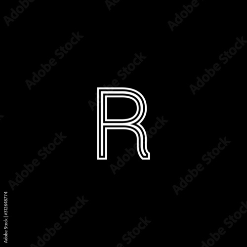 Creative minimal trendy R initial based letter icon logo