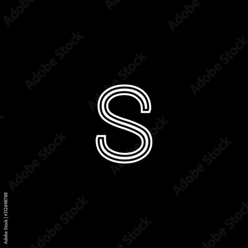 Creative minimal trendy S initial based letter icon logo