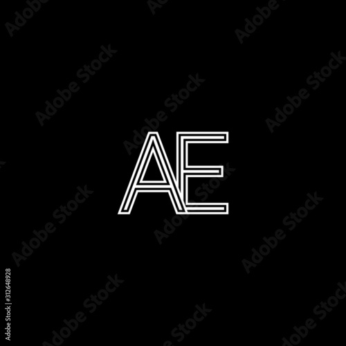 Creative minimal trendy AE initial based letter icon logo