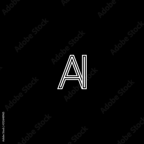 Creative minimal trendy AC initial based letter icon logo