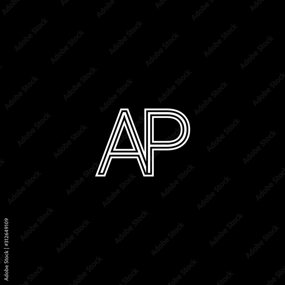 Creative minimal trendy AP initial based letter icon logo Creative minimal trendy AP initial based letter icon logo