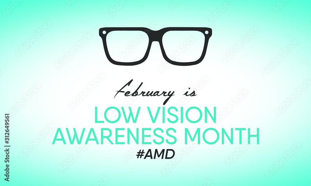 Vector illustration on the theme of AMD / Low Vision Awareness Month of February. Vector illustration on the theme of AMD / Low Vision Awareness Month of February.