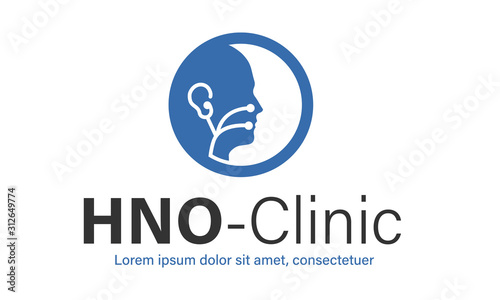 Ear nose throat clinic logo icon