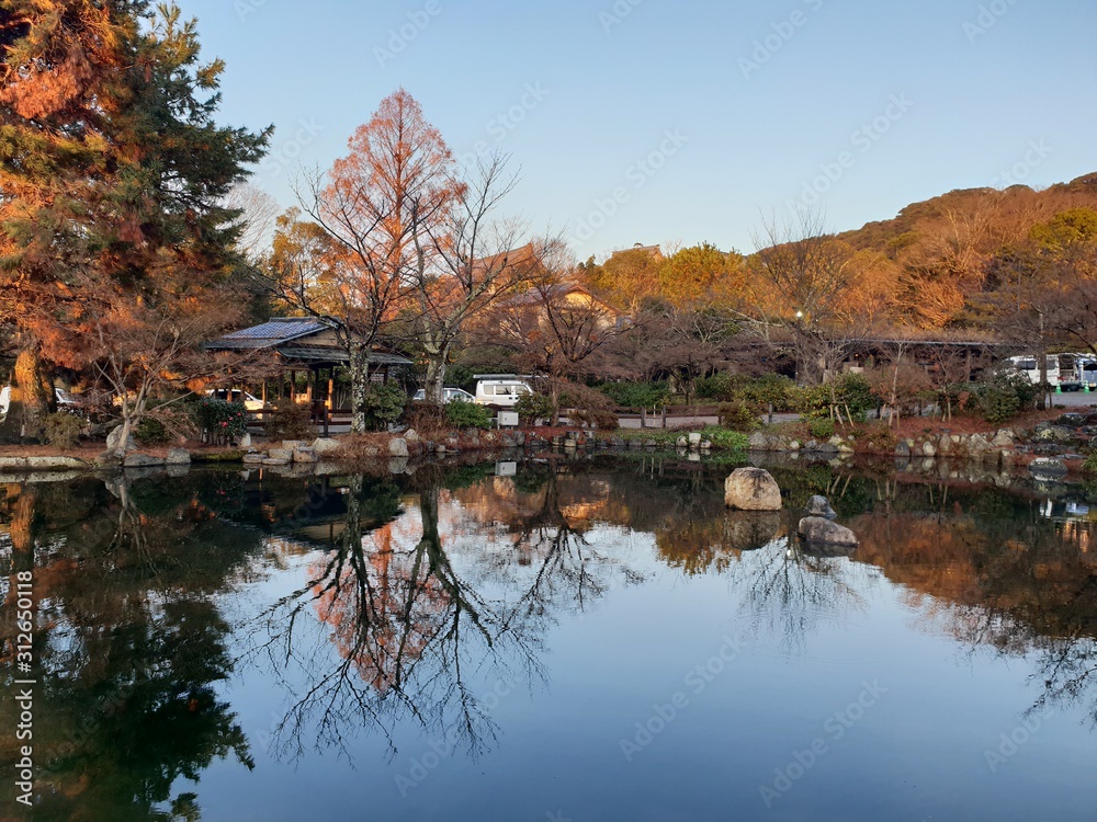 Japanese style lake house