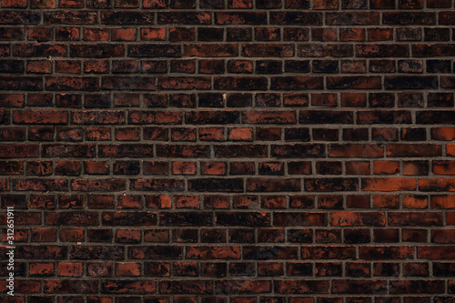 Dark red brick wall background