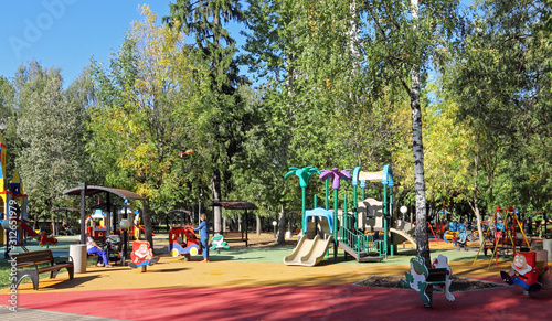 children playground in the park © ElenKa