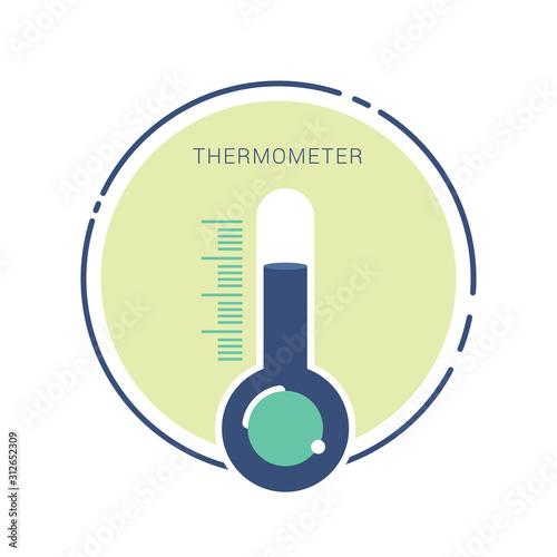 Thermometer icon template color editable. Thermometer symbol vector sign