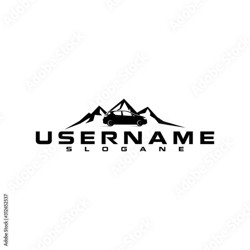 car rental logo design concept vector