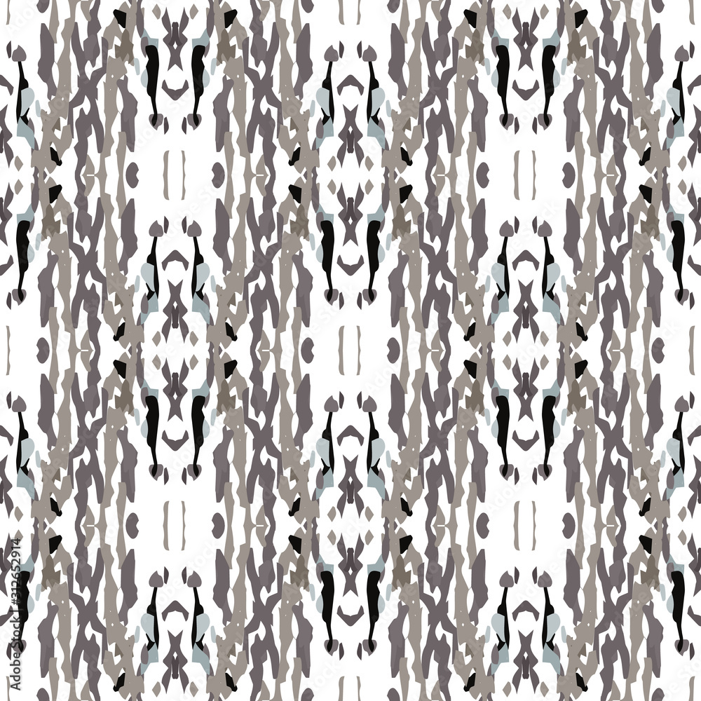 Hand Drawn, Paint Texture. Shibori Ornament. 