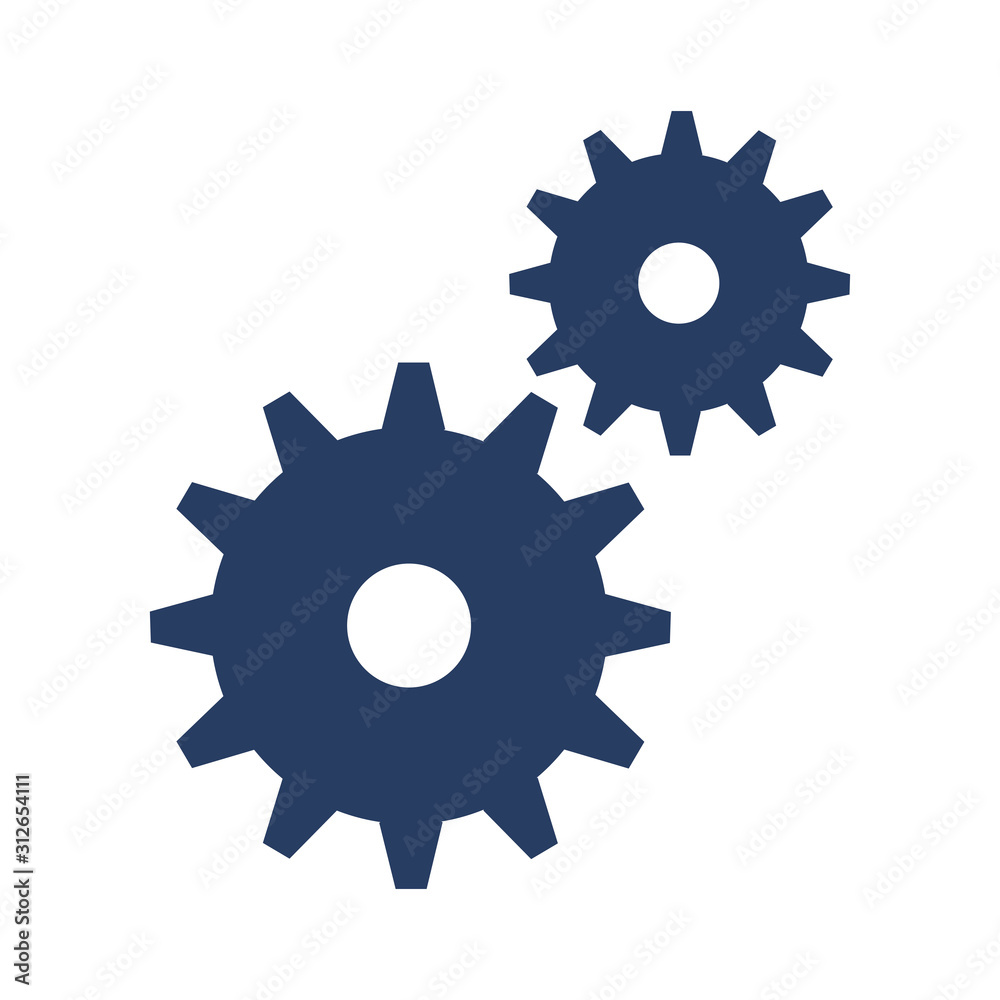 Isolated gears vector design Isolated gears vector design