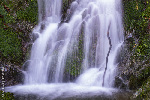 Waterfall in the reservoir of Leurtza  Navarra