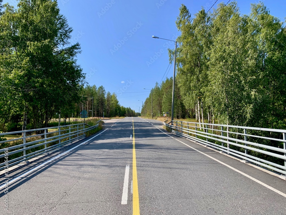 Straight line, ⁨Pyhäjoki⁩, ⁨Pyhänkoski⁩, ⁨Finland⁩