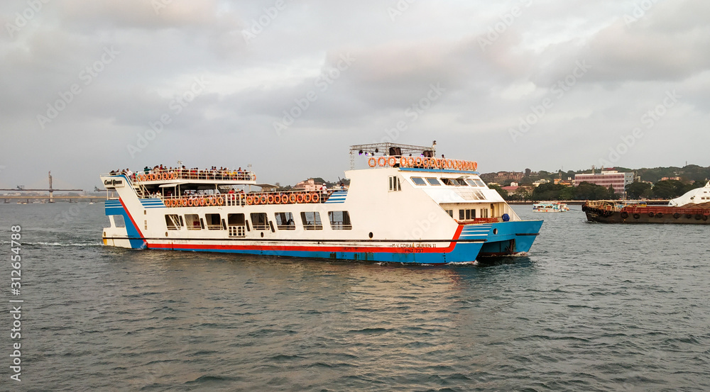 tourist cruise at Goa, India