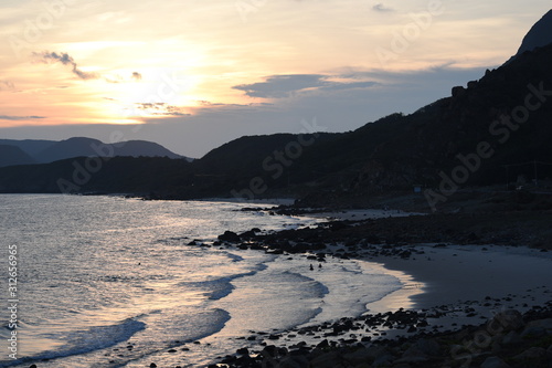 A spectacular sunset on Con Dao island, Vietnam