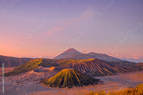 Nature landscape of surface wave of volcanic soil texture background at slope of Bromo mountain at  Bromo Tengger Semeru National Park  East Java  Indonesia