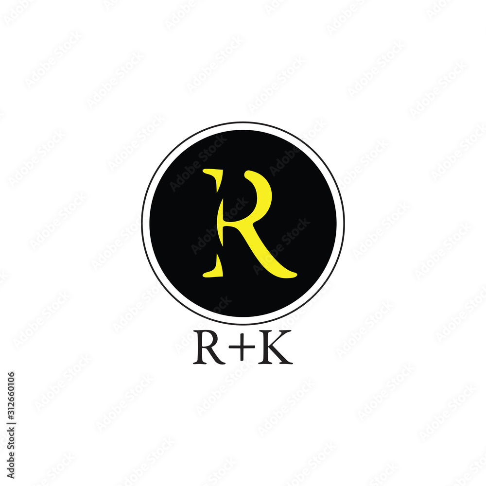 letter rk abstract geometric logo vector letter rk abstract geometric logo vector