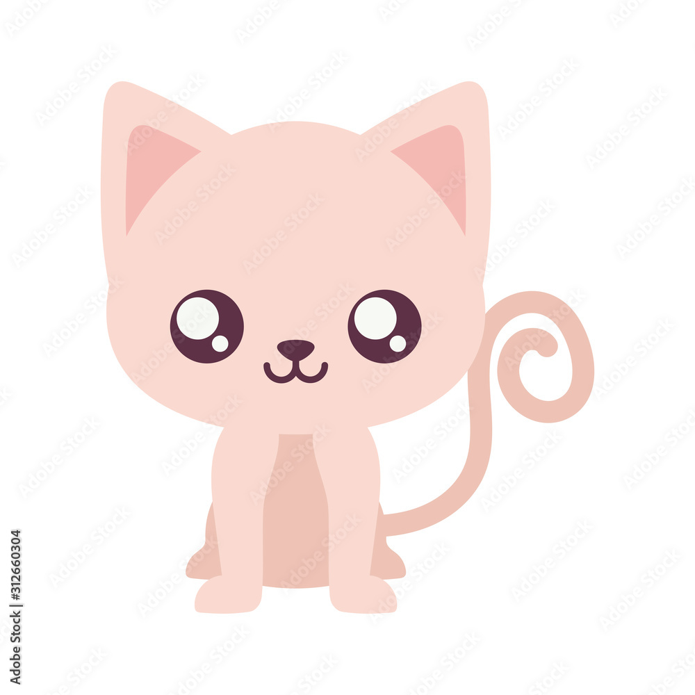 kawaii cat cartoon vector design
