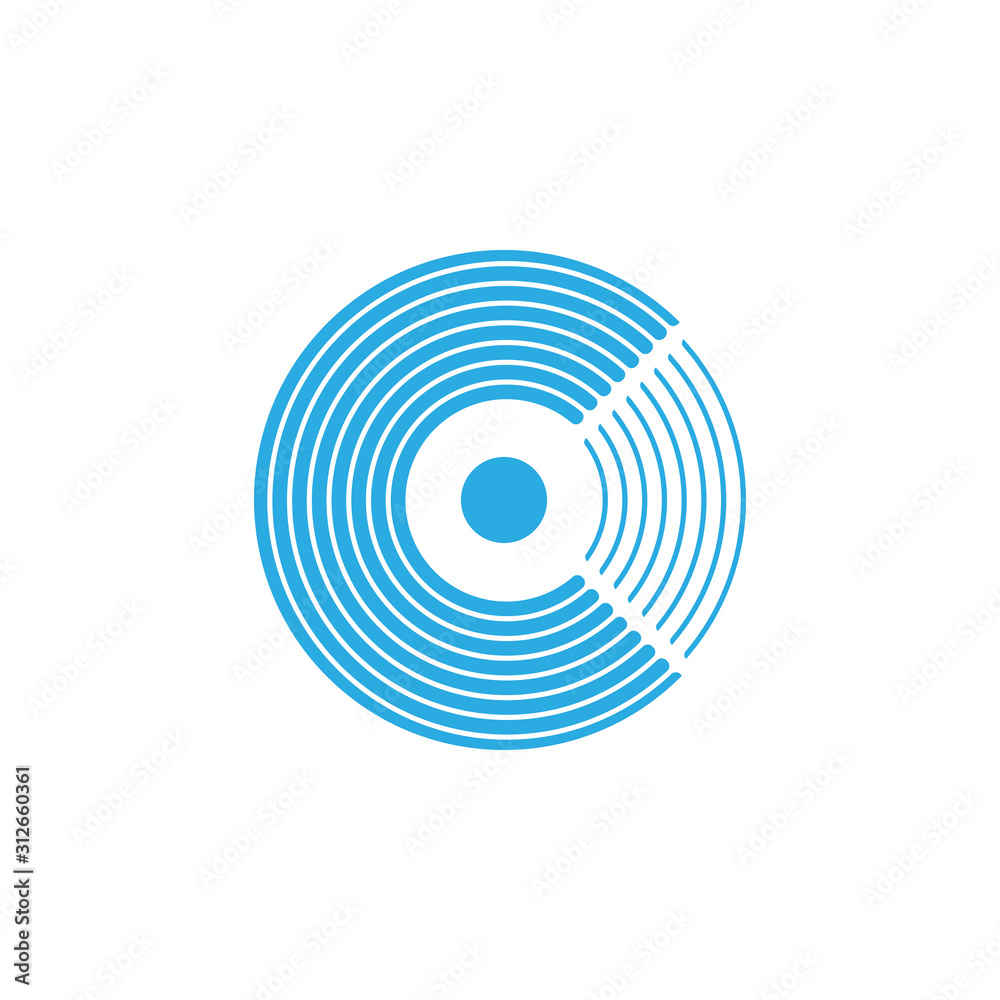 letter c circle stripes disk rotate logo vector letter c circle stripes disk rotate logo vector