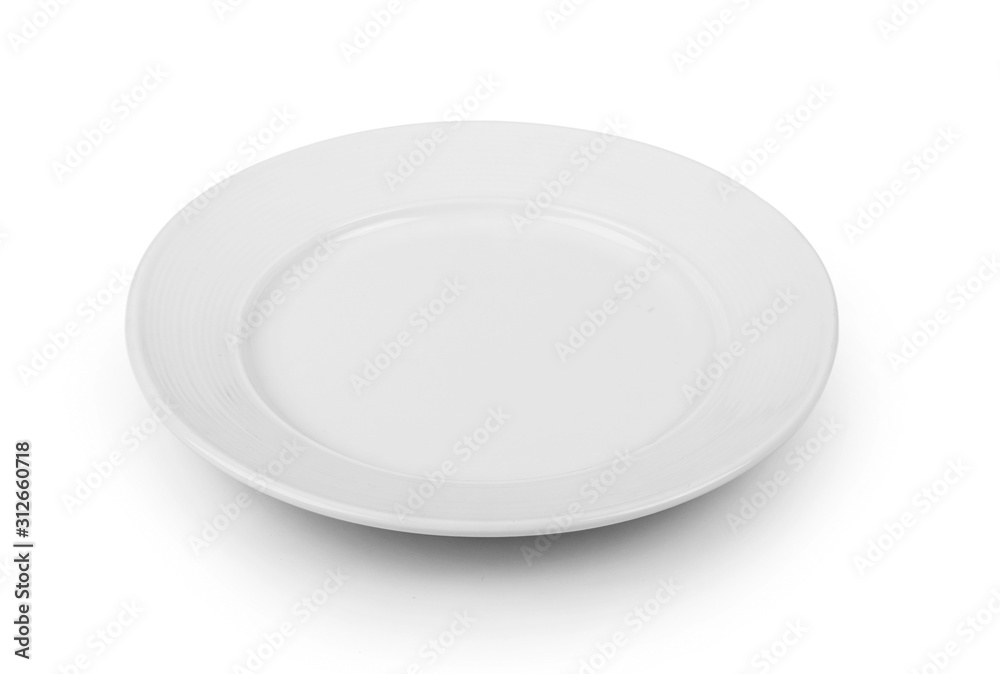 white plate isolated on white background